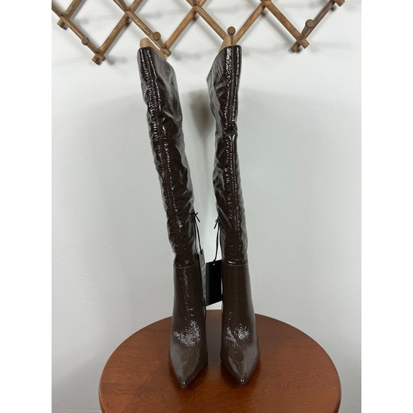 Vince Camuto Minnada Wide-Calf Over-The-Knee Boot in Root Beer Size 7 - Picture 2 of 12